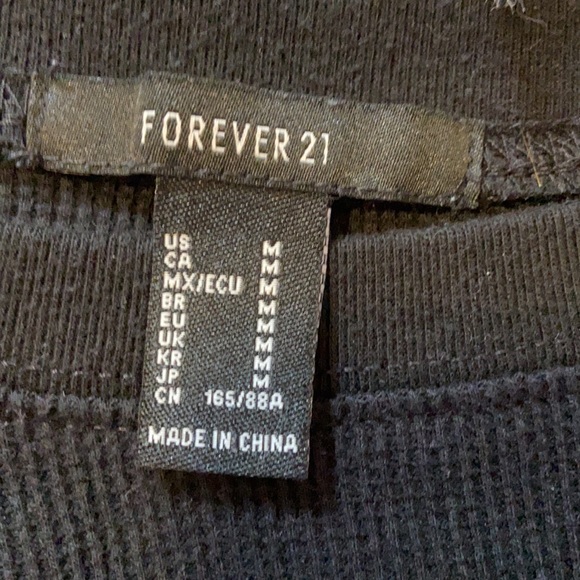 forever 21 long sleeve crop top, size M - Picture 2 of 5